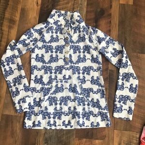 Lilly Pulitzer white and blue elephant top XXS